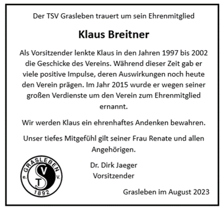 Nachruf Klaus Breitner